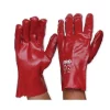 PVC DIPPED GLOVES - SHORT GLOVE - RED